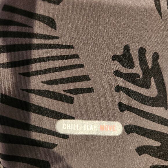 Aerie Womens Dark Gray High Waisted 7/8 Palm Leaves Leggings Size Small Tropical - Picture 7 of 14